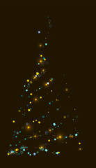 abstract christmas tree with stars