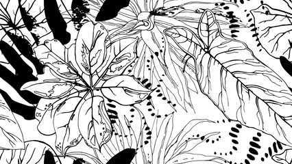 black and white seamless pattern