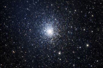 Vivid portrayal of a globular cluster showcasing thousands of stars in the dark expanse of space