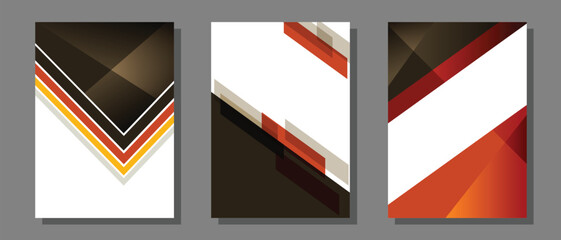 Cover design with geometric shape and color gradation. Collection of cover design. Vector illustration. Suit for cover, invitation, annual report, book and others