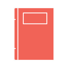 Red notebook or journal icon