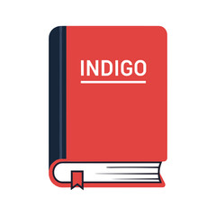 Red book with indigo title