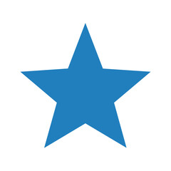 Blue star icon on white background