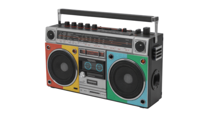 Colorful Retro Boombox