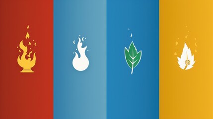 Professional Abstract Cover Layout with Four Equal Sections and Bold Aesthetics