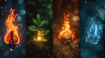 Minimalist Geometric Cover Design Featuring Four Quadrants with Bold Visual Contrast