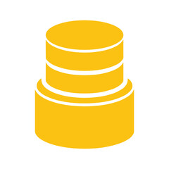 Yellow 3D Cylinder Stack
