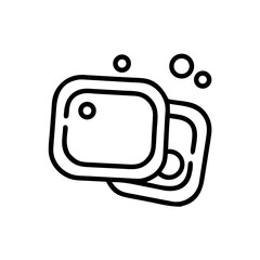 Naklejka premium Bathroom soap bar icon transparent background