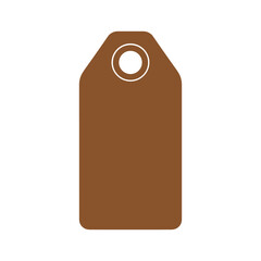 Brown tag or label icon