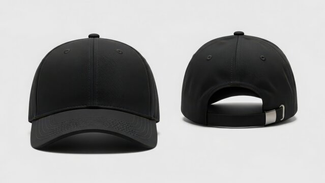 Simple black baseball cap