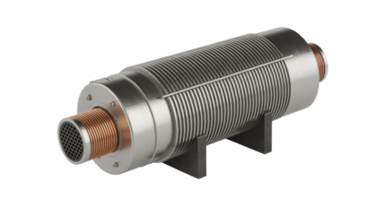 Industrial Heat Exchanger on Transparent Background