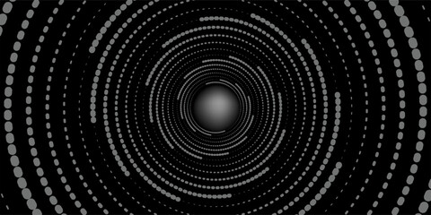 Halftone circular dotted frames set. Circle dots texture isolated on white background. Spotted spray texture. Vector abstract design element spiral circle sound wave vector dots circle