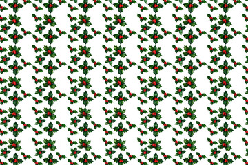 Seamless Christmas Holly Berry Pattern
Traditional Festive Green and Red Holiday Background Repeating Winter Leaf and Fruit Decoration Wallpaper