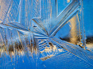Frosty Puddle Reflections on a Winter morning