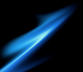 Grainy sharp glowing blue blur gradient diagonal beam on black background