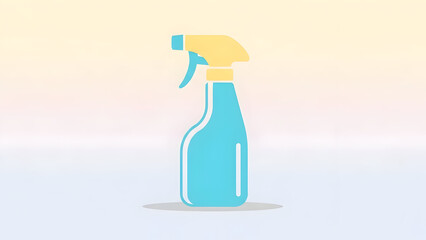 Blue Spray Bottle with Yellow Trigger.