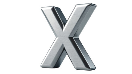 Obraz premium Metal Letter X - Isolated