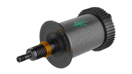 Metal Reel on Transparent Background