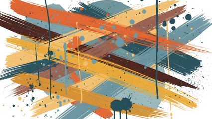 Vibrant Abstract Art with Colorful Brushstrokes.