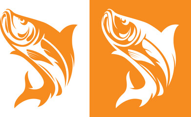 Dynamic Leaping Fish Emblem