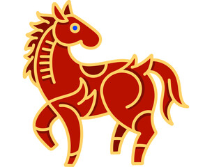Chinese Zodiac Horse Illustration