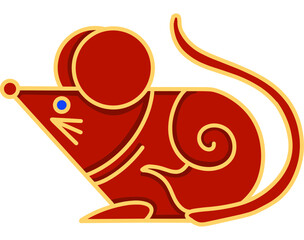 Chinese Zodiac Rat Illustration