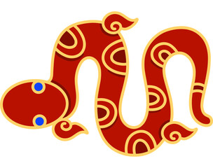 Chinese Zodiac Snake Illustration