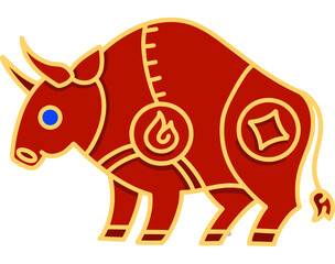 Chinese Zodiac Ox Illustration