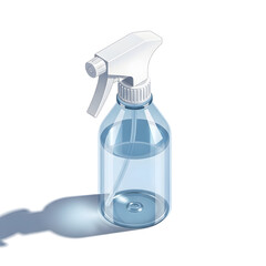 Clear Spray Bottle with White Trigger.