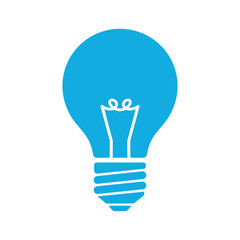 Blue Light Bulb Icon