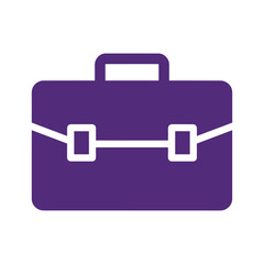 Briefcase icon in purple
