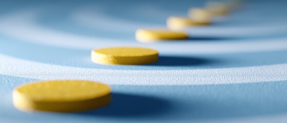 goal setting concept with path markers leading forward