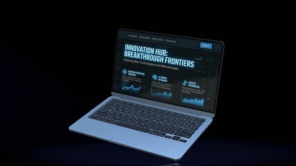 3D Laptop Screen Mockup Showcase