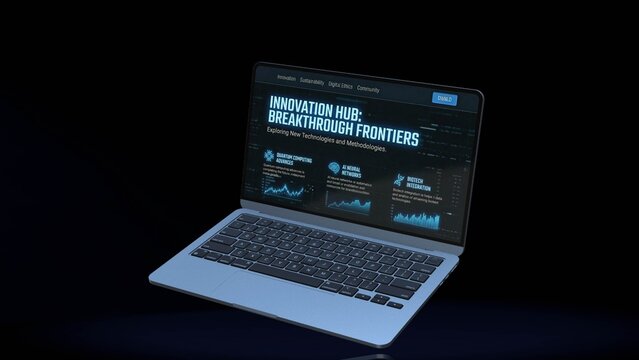 3D Laptop Screen Mockup Showcase