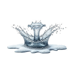 Refreshing Water Wave and Spray png