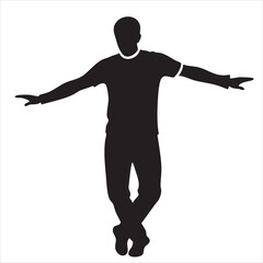 silhouette of a businessman