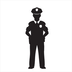 police officer on a white background