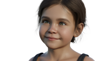 Realistic Portrait of a Young Girl