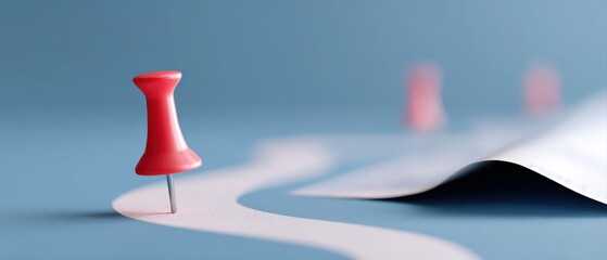 success planning concept with roadmap and destination marker