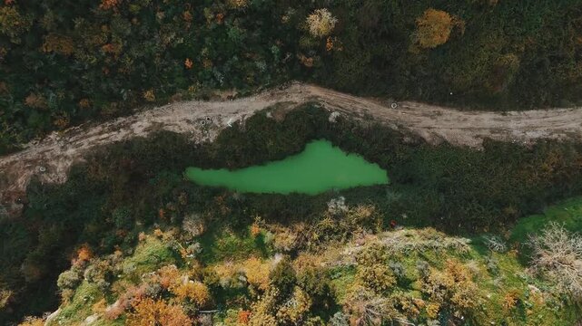 
Unusually shaped lake with a unique natural formation, creating an intriguing and visually striking landscape. A rare scenic view highlighting nature&rsquo;s creativity and geological beauty.