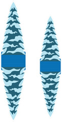 Illustration of a surfboard. Vector illustration of a surfboard.