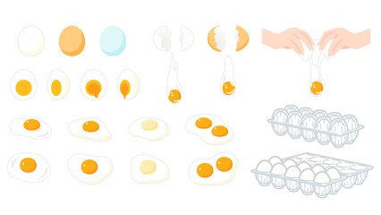 たまごのイラストセット・バリエーション