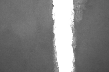 Old gray paper with torn sections isolated on a transparent background, ideal for neutral vintage overlays, grunge textures, and minimalist aged design compositions