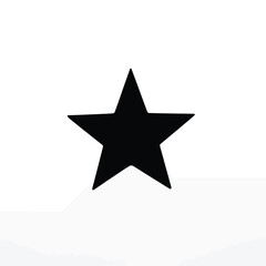 Black star icon on transparent background