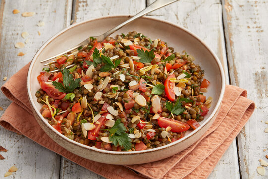 Vegetable fregola salad