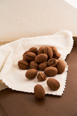 delicious walnut shaped russian nut shortbread sandwich cookies filled with sweet condensed milk or caramel