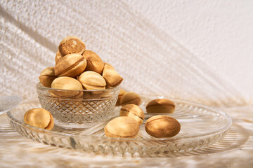 delicious walnut shaped russian nut shortbread sandwich cookies filled with sweet condensed milk or caramel