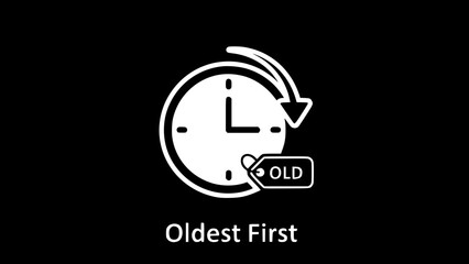 Clock symbol displays aging process indicator on plain background or aging clock marks time passing concept graphic on dark backdrop