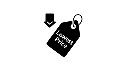 Lowest price tag drops in simple promotion or price tag reveals discount in retail scene