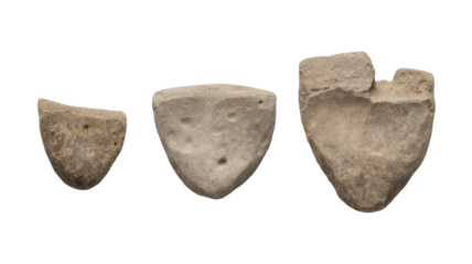 Three Ancient Stone Tools Isolated